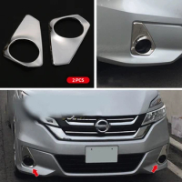 Car Front Bumper Fog Lamp Cover Decorative Frame Fog Lamp Frame Trim For Nissan Serena C27 2017