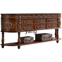 L'm'm Solid Wood Console Tables Side View Wall Corridor Side Table Sofa Back TV Cabinet