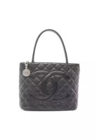 Chanel Pre-Loved Chanel reissue tote Handbag tote bag Caviar skin black silver hardware