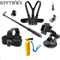 KFFTWWX Accessories Kit for Gopro Hero 10 9 8 7 6 5 4 Black Camera Selfie Monopod Suction Cup Mount for Go Pro EKEN H9R SJCam YI