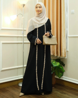 SHELA ABAYA GAMIS DRESS MUSLIM WANITA / PAKAIAN WANITA / ABAYA TURKEY / DRESS POLOS MIX RENDA / BUSU