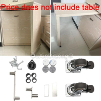 1Set Multifunctional Furniture Folding Rotating Table Hardware,for Stowable Folding Desk,Save Space Desk Dining Table Fitting