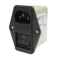 Wholesales Solder Lug Terminals IEC 320 C14 EMI Filter + Boat Switch + Fuse Holder