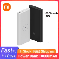 Xiaomi Wireless Power Bank Youth Edition 10000mAh 18W External Battery Portable Mobile Phone Travel Powerbank With Cable