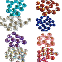 Payet Jahit Kw 1 Taiwan Akrilik Bulat 10mm Grade A - Isi 12 pcs per lusin kristal kebaya manik  temp