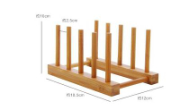 碗墊架子 竹制木質隔熱墊架子大號碗盤架 廚房收納架子隔熱墊