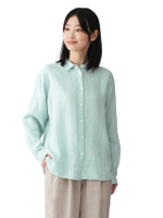 เสื้อเชิ้ตผู้หญิง คอปก แขนยาว ผ้าลินิน รุ่น BC2PVA6S