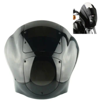 Black Motorcycle Headlight Fairing Headlamp Quarter Fairing For Harley XL XLH 1200 Iron 883 XL883N FXR FXD Dyna Sportster