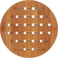 《KELA》竹製隔熱墊(圓) | 桌墊 鍋墊 餐墊 耐熱墊 杯墊