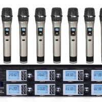 UHF 8 microphone wireless microphone Karaoke microfoon draadloos System microfoon professionele