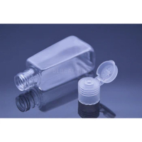 30ml Empty Transparent Portable Hand Sanitizer Liquid Soap Bottles Refillable Water-free Alcohol Gel Clear Flip Cap Bottle