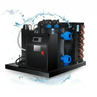 500L-2000L Portable Cold Water Pump 0.5-3P Aquarium Ice Bath Chiller Heater Pure Titanium Evaporator Seafood Cooling
