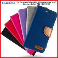 PU Leather Flip Case For Samsung Galaxy A22 5G Japanese version Case For Galaxy A22 5G SC-56B Photo Frame Case Wallet Cover
