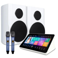 InAndOn 15.6" Karaoke Player Set 4TB Portable Karaoke Machine 4K Touch Screen Wifi Home KTV Professional Karaoke System
