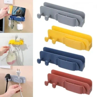 Cable Organizer Mobile Phone Holder Remote Control Storage Rack Key Plug Cable Line Storage Hook Clamp Wire Dock Holder Stand