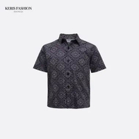 Keris Gallery Kemeja Batik Anak Lengan Pendek Motif Kebyar Lintang - Abu S Abu