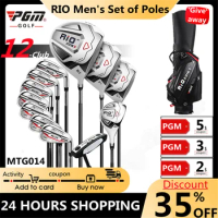 PGM Golf Full Set Of Rio Second-Generation Men'S Sets Of Rods 12Right Hand 3wood 7iron 1putter 1sand Rod 1iron Wood Delivery Bag
