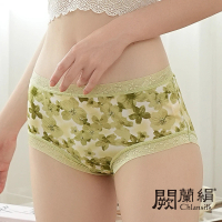 Chlansilk 闕蘭絹 甜美花朵42針100%蠶絲中高腰內褲