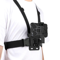 Cell Phone Chest Mount Harness Strap Holder Mobile Phone Clip Vlog For Iphone 15 Samsung Smartphone Gopro Hero 12 9 Accessories
