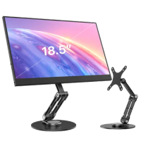 EVICIV 75mm VESA Monitor Desk Mount Single Monitor Stands Freestanding fits 10'' to 18.5'' Computer Screen With Height Adjustabl