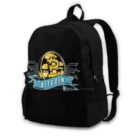 Bitcoin Fashion Bags Travel Laptop Backpack Bitcoin Drag Queen Adventure Time