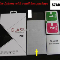 SZAICHGSI 9H 0.26mm tempered glass screen protector for apple iphone7 with retail box package wholesale 200pcs/lot
