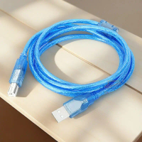 สาย USB Printer 2.0 สีฟ้า 1แกน 3m