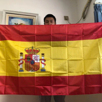 SKY FLAG 90x150cm spain flag 3x5 Feet ES Espana Spanish Flag Super Poly football FLAG Indoor Outdoor for Celebration big flags