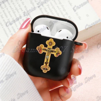 Religion Orthodox Jesus Icon Case for Airpods 1 2 3 Pro Christian God Cross Earphone Box Shockproof Protective Air Pods Pro Case