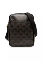 CELINE 二手 Celine Triomphe 塗佈帆布筆斜背包