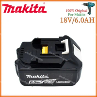 Makita Original 18V Makita 6.0Ah Li-Ion Rechargeable Battery 18v drill Replacement Batteries BL1830 BL1840 BL1850 BL1860B