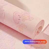 Kertas Dinding Pelekat Sendiri, Tebal, Hangat, Pelekat Merah Jambu Perempuan, Kertas Dinding Selesa,