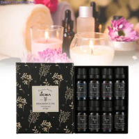 8Pcs/Set Pure Natural Essential Oils Gift Set Eucalyptus Lavender Mint Lemon Bergamot Tea Tree Purify Air Diffuser Aroma Oil