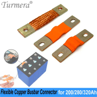 บัสบาร์ Lifepo4 แบตเตอรี่, Turmera, ขั้วต่อทองแดงแบบยืดหยุ่น, 12V, 56mm, 74mm, 2mm, 400A, เหมาะสำหรั