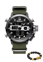 Biden Watch jam tangan  pria fashion simple bisnis mesh belt chronograph casual jam