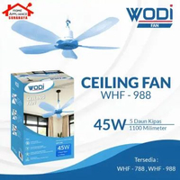 WODI Mini Heli Fan / Ceiling Fan - Kipas Angin Gantung 5 Baling 35W WHF-788 / 45W WHF-988 - 35 45 Wa