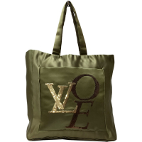 【Louis Vuitton 路易威登 】M95385 限量款LOVE字樣絲質緞面手提袋購物包(絕版展示品)