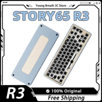 Story65 R3 Mechanical Keyboard Kits Aluminium Alloy Gaming Keyboard Three Mode Wireless Keyboard Gasket Hot Swap Pc Accessories