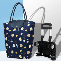 New Travel Trolley Bag Women's Outdoor Clothing Bag Universal Wheel Shopping Bag Hand Luggage Storage Bag