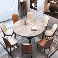 Marble Modern Dining Table Extendable Round Living Room Dining Table European Style Mesas De Jantar Garden Furniture Sets