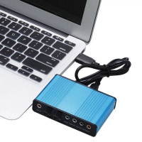 Kebidumei Sound Card External 5.1 Suround USB untuk Laptop/PC CM6206