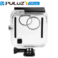 PULUZ 45m Underwater Waterproof Shockproof Housing Diving Case Cover for GoPro Fusion, with Buckle Basic Mount &amp; Screw