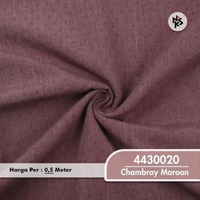 Nakusa Kain Katun Combed 40s Premium Motif Polos Dobby Chambray Benang Warna (Yarn Dyed) CB01 Chambr