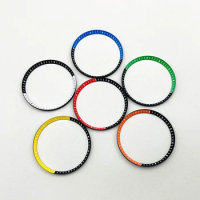 Fits Seiko SRPD SKX007 SKX009 SKX011 Double Color 30.5mm Plastic Watch Chapter Rings Watch Cases Replace Repair Parts