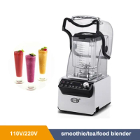Commercial 2L Heavy Duty Ice Smoothie Blender Soundproof Speed Adjustable Ice Crusher Tea Blender Mango Smoothie Maker Machine