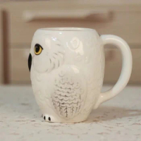 New Magician Boy Owl Mug Ceramic Cup School of Witchcraft and Wizardry Admission Letter Messenger Cup Gifts Animal Coffee Cups