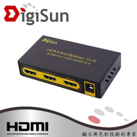 【跨店20%回饋 再折$50】DigiSun UH812 4K HDMI 2.0 一進二出影音分配器