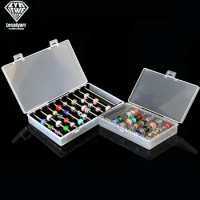 Transparent Acrylic Charms Beads Display Rod Tray Box fit Pandora Trollbeads Chamilia Troll Biagi Box Charm Beads Storage Case