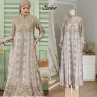 Dress Gamis Aurora | Gamis Armany Motif Kondangan Pesta Lebaran | Dress Raya Wanita Aurora Softwilow