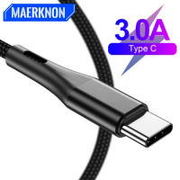3.1A USB Type C Cable Android Mobile Phone Charger Quick Charge 3.0 Fast Charging USB Data Cord For Xiaomi Samsung S10 S9 cable